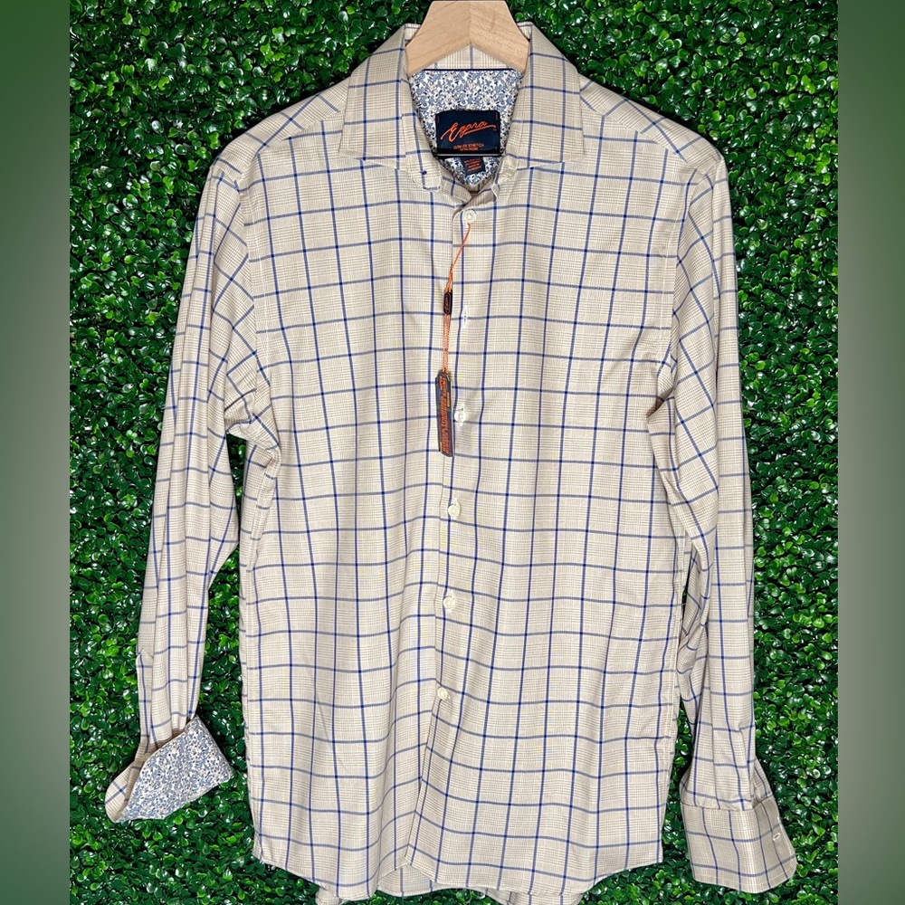 Never worn. Plaid button up shirt. Medium in size.
